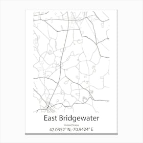 East Bridgewater,United States Minimalist Map Canvas Print