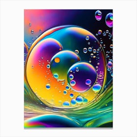 Bubbles In Water Water Waterscape Bright Abstract 1 Canvas Print