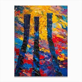 Three Towers At Sunset Canvas Print