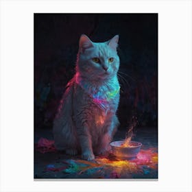 Cat With Glow In The Dark Canvas Print