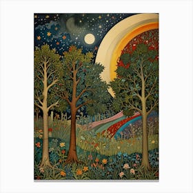 William Morris Moonlight In The Woods 28 Canvas Print