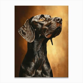 Black German Pointer Canvas Print.Generated AI. Art Print Canvas Print