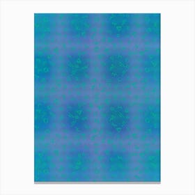 Blue Square Abstract Pattern Canvas Print