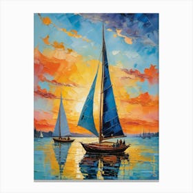 A Small Sailboats 4 Canvas Print