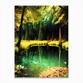 Pond In The Forest 3 Canvas Print