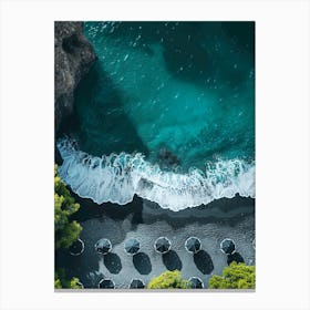 Black Sand Beach 1 Canvas Print