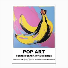 Poster Bananas Pop Art 2 Canvas Print