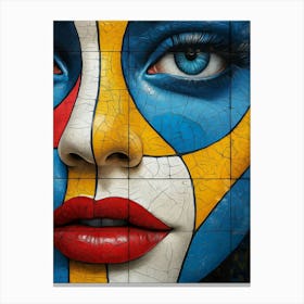 Geometric Portrait 0000 Geometric Portrait 0000 Geo Face 1 Canvas Print