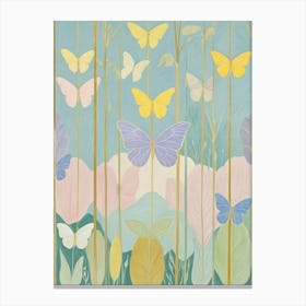 Abstract Butterflies In The Woods Canvas Print