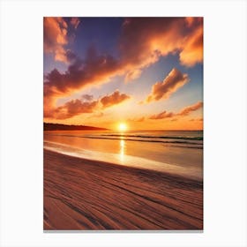 Sunset On The Beach 924 Canvas Print