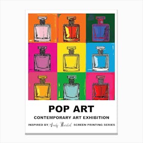 Perfume Bottle Pop Art 4 Canvas Print