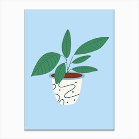Leafy House Plant Canvas Print