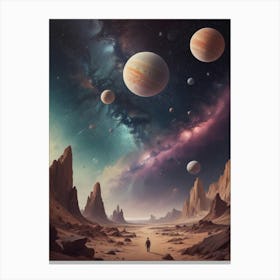 Planets In The Desert Canvas Print