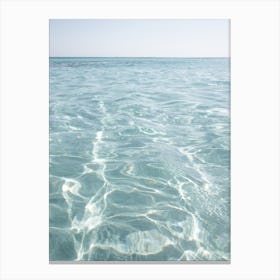 Clear Blue Sea Water Canvas Print