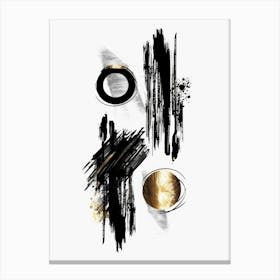 Abstract Black And Gold Painting 22 Canvas Print