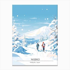 Niseko   Hokkaido Japan, Ski Resort Poster Illustration 2 Canvas Print