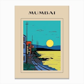 Minimal Design Style Of Mumbai, India 1 Poster Canvas Print