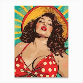 Woman In A Bikini Canvas Print