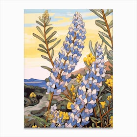 Bluebonnet 2 Flower Painting Canvas Print