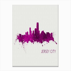 Jersey City New Jersey City Purple Canvas Print