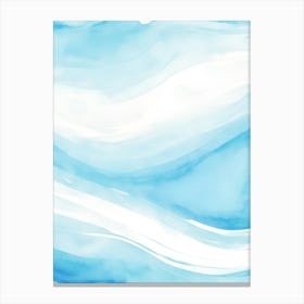Blue Ocean Wave Watercolor Vertical Composition 87 Canvas Print