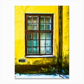 Winter Window Tallinn Canvas Print