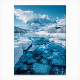 Ice River In Norway Canvas Print