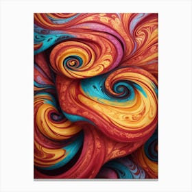 Abstract Swirls 1 Canvas Print