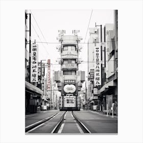 Osaka, Japan, Black And White Old Photo 4 Canvas Print