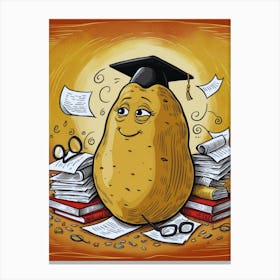 Potato Graduate 1 Canvas Print