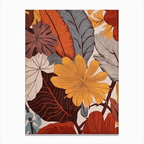 Fall Botanicals Hibiscus Canvas Print