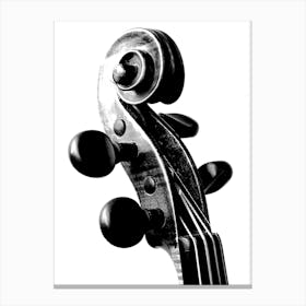 Violin Head Line Art Illustration Canvas Print
