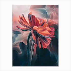 Abstract Flower Canvas Art Canvas Print