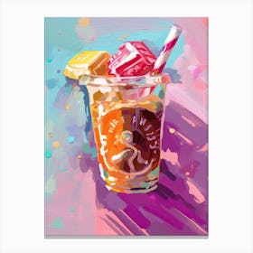 A Frapuccino Oil Painting 1 Canvas Print