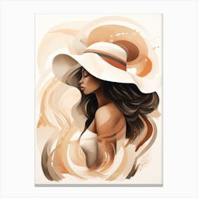 Woman In A Hat 30 Canvas Print