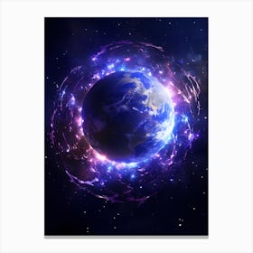 Earth In Space 5 Canvas Print