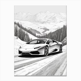 Lamborghini Huracan Tropical  4 Canvas Print