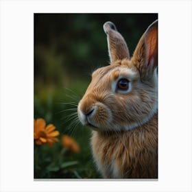 Rabbit In The Grass Canvas Print