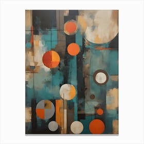 Retro Colors And Shapes Canvas Print