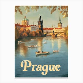 Aihrgdesign A Mid Century Modern Travel Poster For Prague Sho Fbf0d672 437f 4d8d 93a3 63e640fd8337 2 Canvas Print