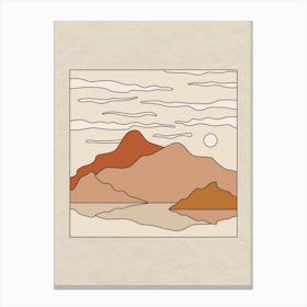Abstract Mountain Reflection Canvas Print