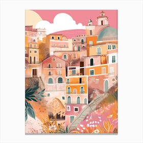 Positano, Italy Illustration Canvas Print