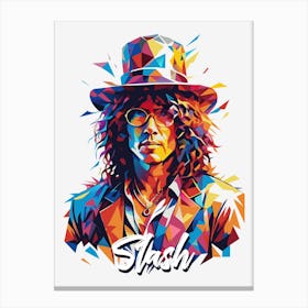 Gnr Slash 01 Portrait Music Icon Style WPAP Pop Art Canvas Print