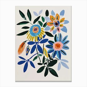 Painted Florals Passionflower 2 Canvas Print