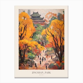 Autumn City Park Painting Jingshan Park Beijing China 1 Poster Canvas Print