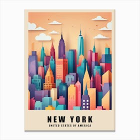 New York City Low Poly (8) 1 Canvas Print