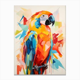 Bird Painting Collage Macaw 2 Canvas Print