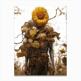 Dead Sunflowers 3 Canvas Print