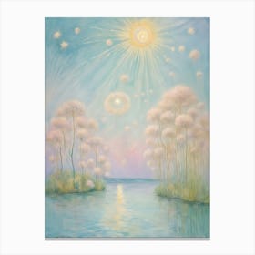 Sunrise Over The Water Canvas Print