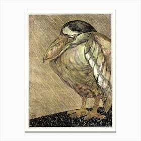 Heron In The Rain (1878–1908),Theo Van Hoytema Canvas Print